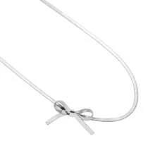 1pc Delicate Sweet Bow & Snake Bone Chain Bracelet, Gold Plated Stainless Steel, Valentine Gift, Women Jewelry Gift,Mom,Mother,Mother's Day,Gift - Multicolor - View 8