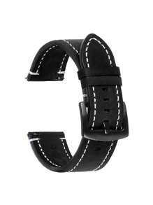 1 Pc Fashionable And Retroartificial Leather Watch Strap, Watch Accessories, Classic Stitching Design, Soft And Comfortable, It Is Suitable For Both Men And Women To Wear Daily In Summer.18mm 20mm 22mm