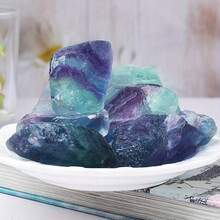 20PCS Natural Color Fluorite Crystal Minerals Landscape Rock Specimen Mineral Decorative Bulk Asymmetrical Shape Raw Stone Home Decor - Multicolor - View 7