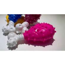 适合小型、中型和大型犬的狗玩具，宠物用品和礼物，用于清洁牙齿的幼犬出牙咀嚼玩具，鸡腿形狗咀嚼玩具，用于清洁狗牙齿的耐用咀嚼玩具