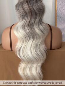 24 Inch Long Wavy Thermoplastic Synthetic Ponytail, Clip-On Ponytail Hair Extension For Daily Use - Brown Ombre - View 11