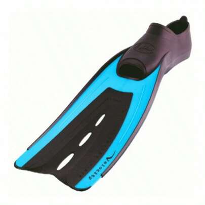 Aeris Velocity Full Foot Fin Scuba Diving Snorkeling Swimming Size 2XS LT Blue