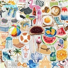 SCXXBSW 50pcs Boat Beach Pool Day Stickers DIY Decorative Luggage ...