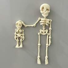 Ensemble de crânes, 1 pièce Sculptures de crânes amusants à articulations mobiles imprimées en 3D, avec aimant, convient pour la décoration de cuisine et de restaurant, décoration de chambre, Halloween et Noël.