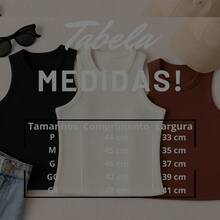 Kit 4 Peças Top Cropped Feminino Canelado Premium - Preto e Branco - Visão 2