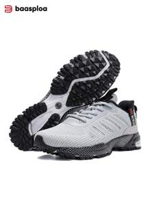 baasploa Chaussures de course pour hommes Baskets Extérieur Casual Léger Respirant Chaussures de tennis Homme Mode Designer Maille Chaussures de course professionnelles Tailles 41-45 Sports Antidérapantes Chaussures de course extérieure Exercice Hommes Chaussures Baskets Augmentation de la hauteur Chaussures de marque