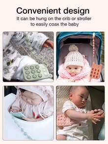 1 Set Baby Silicone Teething Toys, Chew Molar Stick, Anti-Bite Teether With Pacifier Clip, Suitable For Baby Boys And Girls