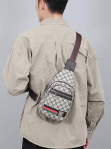 Men's Fashion Sling Bag, Multifunctional Chest Bag, Unisex Mini Backpack, Phone Bag, Crossbody Bag, Waist Bag, Suitable For Students, Commuting, Gifts, Autumn, Christmas, Valentine's Day, Back To School, Thanksgiving, Retro Sports Style, Casual Men's Bag, Wallet, Crossbody Bag, Business Crossbody Bag