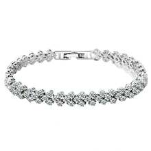 Bracelet Women's  Crystal New Bracelet Fashion Accessories - Bạc - Xem 5