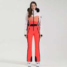 One-Piece Ski Suit For Women, Snowboard Overalls, Windproof And Waterproof, Breathable Clothing, Thickening, Skiing Suit, Winter - 顏色 16 - 查看 1