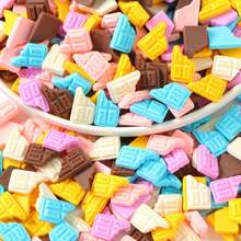 10/30pcs Colorful Chocolate Flat Resin Pendant Charms, DIY Jewelry Making, Hair Accessories, Scrapbooking Crafts, Jewelry Making Supplies, Random Colors - Mixed Color Chocolate Series - View 7