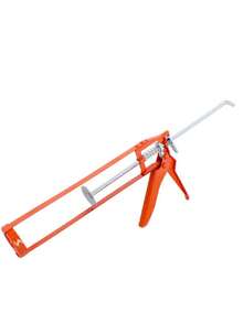 Pistola Calafateadora Tipo Esqueleto Para Cartucho De Silicon Fumetax - Naranja - Ver 1