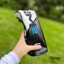 Golf Club Head Cover Skull Design Protection Set, Suitable For Wood, Fairway Wood, Hybrid Club, PU Leather Material, Soft And Durable Golf Accessories - Blue - View 8
