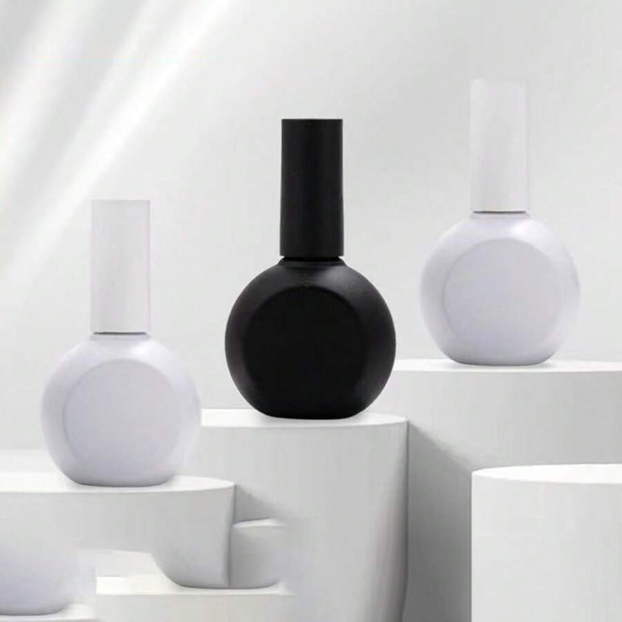 1pc Refillable Empty Glass Nail Polish Bottle With Brush, Suitable For Foundation, Concealer And Other Cosmetic Containers, Convenient For Carrying Out, Applicable For Nail Salons And DIY Nail Art Projects, Easy To Apply And Store Nail Polish And Gel - Multicolor - View 1