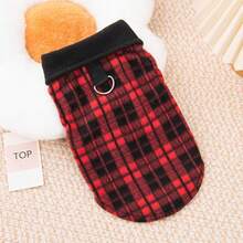 1pc Dog & Cat Checkerboard Chest Harness, Suitable For Sweatshirts, Fits Poodle, Bichon Frise And Other Medium/Small Breeds (Please Refer To Size Chart)