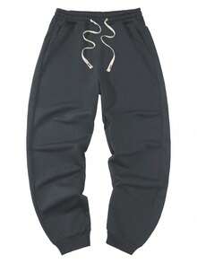 3pcs Men's Solid Color Casual Sweatpants, Elastic Waist Drawstring Pants For Workout, Running, Travel, Plus Size - Multicolor - View 8