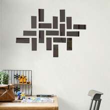 15x6cm Acrylic Mirror Wall Sticker, Self-Adhesive Creative Mirror Decor For Living Room, Staircase, Bedroom, Bathroom - Multicolor - View 8