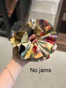 1 pieza Scrunchie con estampado de teñido anudado al estilo de la pintura al óleo del Jardín de Monet, accesorio de pelo elástico con estampado floral fresco para mujer, accesorio de pelo creativo y de moda para uso diario y trayectos, accesorios para el cabello, sujetadores de coleta, ligas para el cabello, scrunchies, cuerda para el cabello, regalo de accesorios de belleza para el hogar de mujer - Multicolor - Ver 12