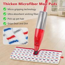 Microfiber Mop Pads Compatible With OCedar Promist MAX Spray Mop Reusable Mop Refills Pads Mop Heads Replacement Thicken Microfiber Pads Wet Dry Pads DualSides Use For Floor Cleaning 3 Pack - 3個裝 - 查看 3
