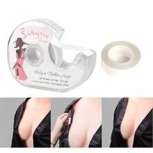 1 قطعة ملصق شفاف مزدوج الوجه من البولي إيثيلين ترفثالات لقميص الملابس الداخلية، طول 5 أمتار، ملصق لاصق خالي من الانزلاق لتثبيت الصدر