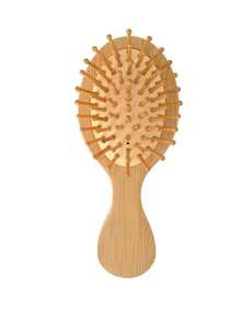 Bamboo Hair Brush, Natural Wooden Anti-Static Smooth Hair Scalp Massage Comb, Styling Tool For Men And Women - Apricot - View 8