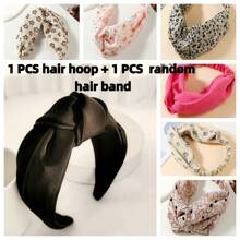 1 Stück französischer grenzüberschreitender Europa- und US-amerikanischer neuer Haarreif mit INS-Textur Satinhaube Haarspange Breitkrempiger Knoten Haarband für Partys und Ausflüge, Haarband, Haarreifen, Haarzubehör, Geschenke