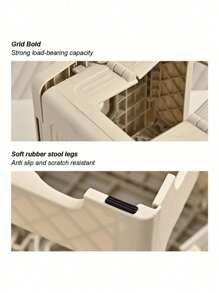 便携轻巧可调节折叠塑料凳 | 设计紧凑，适合户外露营、旅行、钓鱼和居家使用，符合人体工学的座椅，经久耐用，现代简约风格。可调节折叠塑料凳 - 便携式折叠脚凳，配有符合人体工学的手柄，轻巧紧凑的设计，适合室内/室外使用。