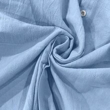 1pc Men's Breathable Linen Button-Down Shirt, Convertible Sleeve Design, Size XS - XXXL, Suitable For Daily Wear, Beach Travel, Outdoor Cafe, Weekend Hiking & Casual Workday, For Fall - Baby Blue - View 7