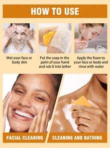 姜黄和水杨酸，柠檬姜黄和水杨酸亮肤皂，天然有机姜黄面部和身体清洁皂，适用于面部和身体，深层清洁并柔滑肌肤。