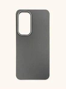 极简时尚白色/灰色/黑色仿皮纹理手机壳，防指纹，防水，防汗，纤薄柔软触感，兼容三星/型号 - 灰色 - 查看 21