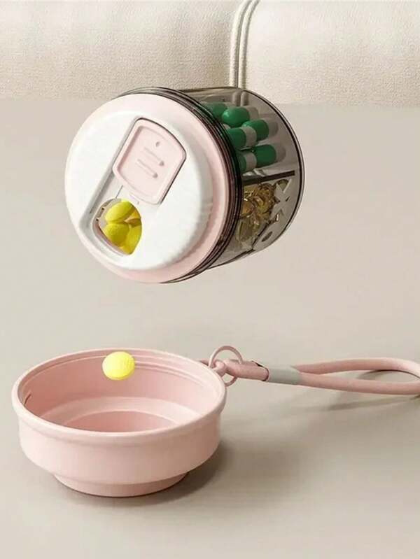 1/2 piezas Caja portátil sellada para almacenamiento de pastillas de viaje, con estuche de pastillas mini multifuncional