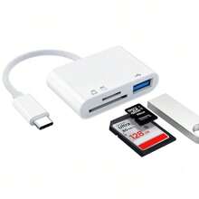 USB C SD Card Reader Adapter, Fermoved Type C Micro SD Card Reader Adapter, 3 In 1 USB C To USB Camera Memory Card Reader Adapter Compatible With Pad Pro And More UBC C Devices