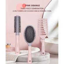Curling Comb Three Piece Set  Curl Defining Brush-Curly Hair Brush Define Styling Brush For Curly Hair, Curl Brush For Curly Hair Wet, Shaping & Defining Curls For Women ,Christmas Gifts - 1pc Pink Spareribs - View 3