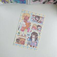 Nhãn dán nhân vật hoạt hình dễ thương, Thiết kế hoạt hình nhiều nhân vật, Nhãn dán trang trí tự dính, Nhãn dán hoạt hình tự dính tự làm, Thích hợp để trang trí sổ lưu niệm, Album, Hành lý/Máy tính xách tay/Ván trượt/Đàn ghi-ta/Tủ lạnh/Mũ bảo hiểm/Lịch, Làm quà tặng sinh nhật và ngày lễ - Nhiều màu - Xem 7