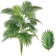 Artificial Palm Tree Plant With 24 Leaves Home Decoration Arrangement - màu xanh lá - Xem 1