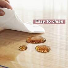 Transparent PVC Table Mat: Crystal Clear (Maintains Tabletop Appearance), Scratch-Resistant/Waterproof/Heat-Resistant, Durable, Easy To Clean, Affordable - Multicolor - View 9