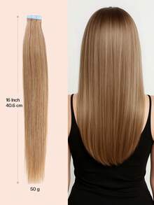 jessie's wig Jessie's 貼片式接髮 真人髮絲 20片/包 50g 絲滑直髮 漂染金髮 接髮片 自然外觀 高品質 深棕色 蜂蜜金 27# - S27 - 查看 5