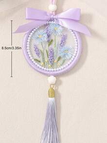 1 Set Kit de Bordado Floral, Manualidades de Punto de Cruz Hecho a Mano - Multicolor - Ver 3