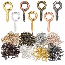20-50Pcs/Set Stainless Steel Eyepin Keychain Hook Eye Pins Mini Screw Pendants DIY Threaded Pin Fitting DIY Jewelry Bracelet - Sheep Eye Nails - View 8