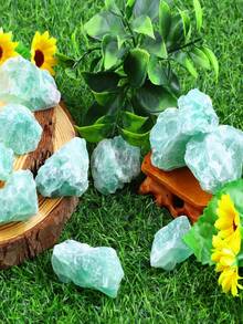 QYDCX 1/3/5pcs Natural Green Fluorite Crystal Raw Stones 3-5cm, Rough Specimens For Tumbling, Cabbing & Polishing - Chakra Balancing Energy Grid, Wicca Altar, Reiki Healing Stones, Jewelry Grade Cabochon Rough - Green Fluorite - View 6