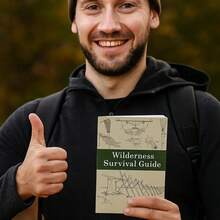 Guía ilustrada integral de habilidades de supervivencia al aire libre, manual de emergencia para acampar en la naturaleza, libro de conocimientos de para aventuras familiares, guía de supervivencia en la naturaleza a prueba de agua y portátil