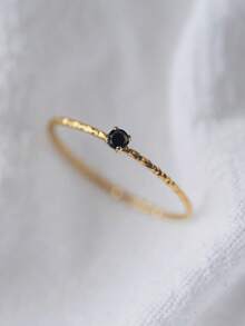 闪耀奢华小众精致迷你钻石18K金戒指，星空钻石戒指，优雅珠宝