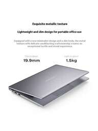 Lenovo كمبيوتر محمول لينوفو للأعمال والمكتب، كمبيوتر محمول فائق الخفة عالي الأداء للمنزل والدراسة، يينينج P14H N100، ذاكرة وصول عشوائي 8 جيجابايت، SSD 256 جيجابايت، مع محول