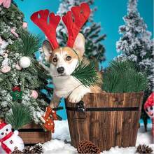 10/20/30pcs Simulated Pine Branches Paired With Realistic Pine Cones And Red Berry Evergreen Cedar Branches, Maintenance Free, Suitable For Christmas Trees, Wreaths, Decorative Wreaths, And Table Centerpieces - Christmas And Holiday Home Decor - Durable Plastic Material, Natural Appearance Design, Imitation Cedar Effect - Green - View 1