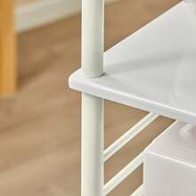 SoBuy FRG12-W, Kitchen Microwave Shelf, Kitchen Storage Cabinet Shelf, Kitchen Serving Trolley, 60x40x115cm - White - View 6