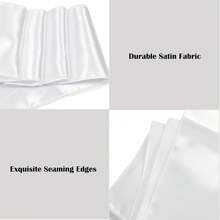 20pcs Satin White Chair Sash Bows, 7 X 108 Inches (17.8 X 274.3 Cm) Universal Chair Ribbons, Suitable For Weddings, Parties, Banquets, Restaurants, Events, Daily Decoration - Multicolor - View 5