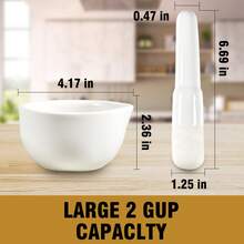 1 zestaw porcelanowego małego moździerza i tłuczka, ceramiczny zestaw młynka do ziół i kruszarki do tabletek, miniaturowy biały ceramiczny zestaw moździerza i tłuczka, głęboka ceramiczna misa z tłuczkiem i moździerzem, zestaw młynka i kruszarki do przypraw, misa do mielenia przypraw i ziół, duża kruszarka do tabletek, nadaje się również do kruszenia przypraw, ziół itp.