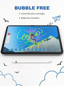 ZYONS 2 piezas Protector de pantalla para tableta, película mate tipo papel, compatible con Apple Pencil, película suave no de vidrio, anti-arañazos, cobertura de pantalla completa, anti-huellas, compatible con iPad de 11.a generación 2025 A16/ 10.a generación 10.9"/ Air 13 11 M5 M4 M3 M2 2026 2025 2024/ Pro 12.9"/ Mini 2024 - 2 piezas - Ver 7
