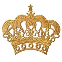 1pc Gold/Silver Hollow Crown Embroidered Applique, DIY Clothing Accessory - Multicolor - View 6