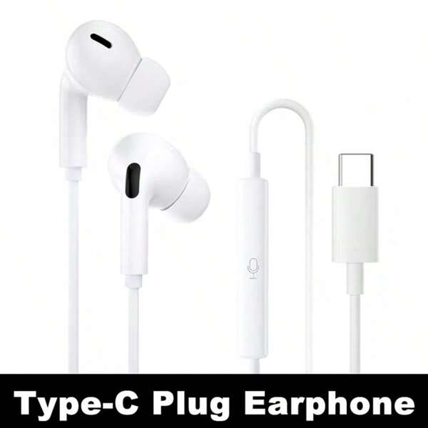 Type C Connector Wired Earbuds Headphones, In-Ear Wired Earphones With Built-In Remote To Control Music, Phone Calls, And Volume Compatible With IPhone 16/15 Series, Compatible With Samsung Galaxy S25/S24/S23/S22/S21/S20, And Any Devices With TYPE-C Jack
